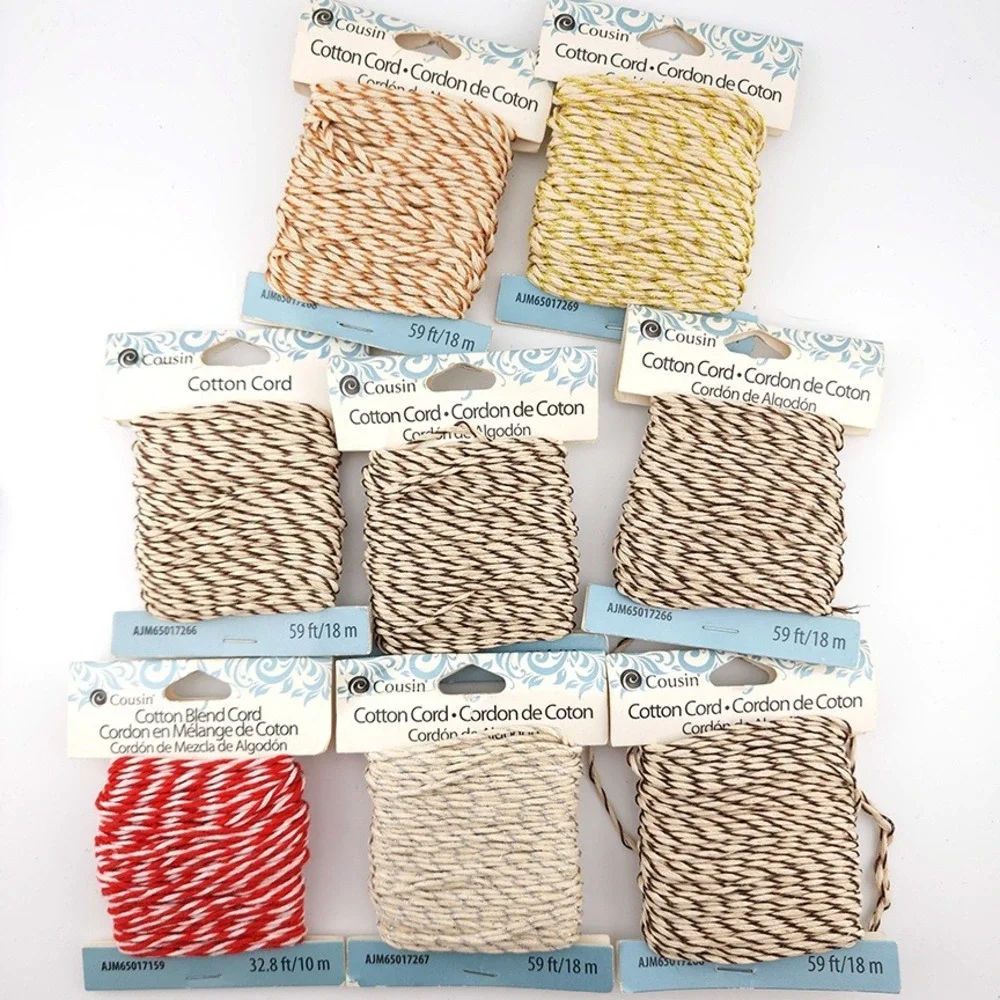 400 ft Cotton Cord for jewelry making Cousin‎ metallic natural white